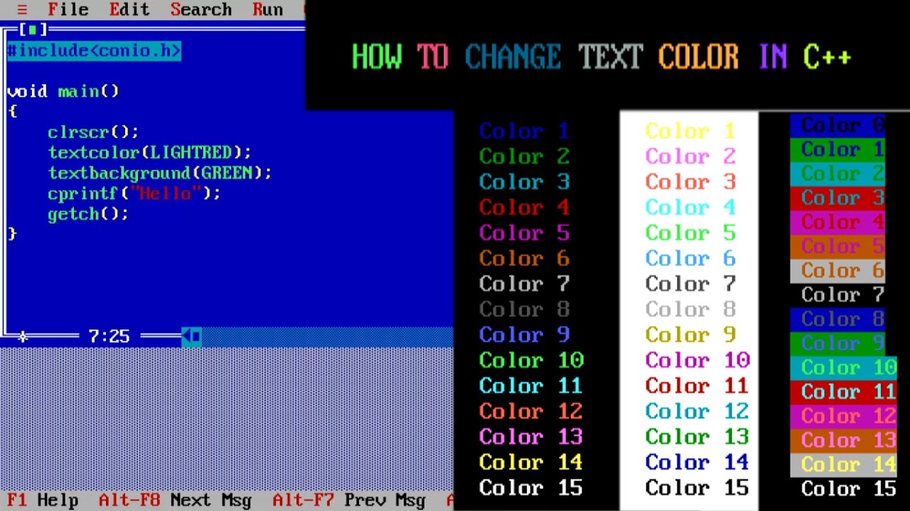 command keys for mac font color text
